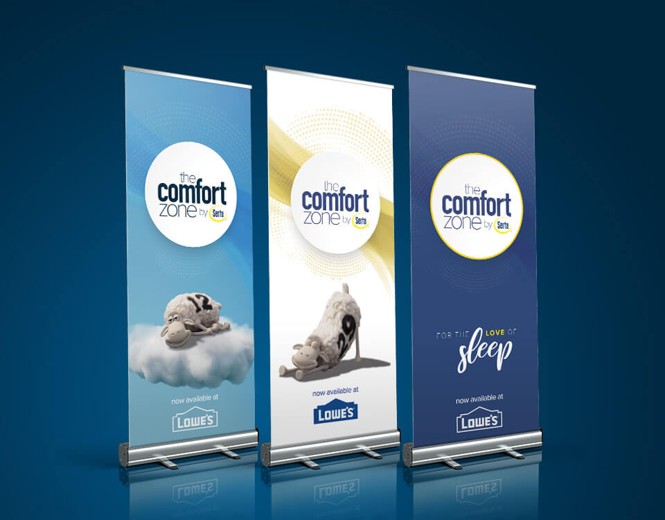 serta comfort zone convention banners