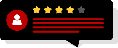 comment icon with 4 stars