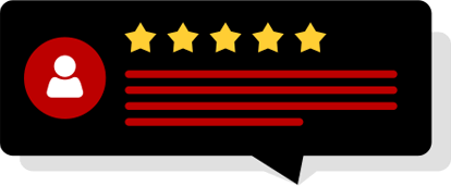 comment icon with 5 stars
