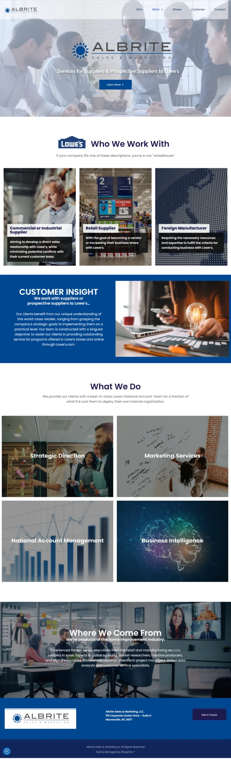 Albrite Sales web development in Greenville, SC