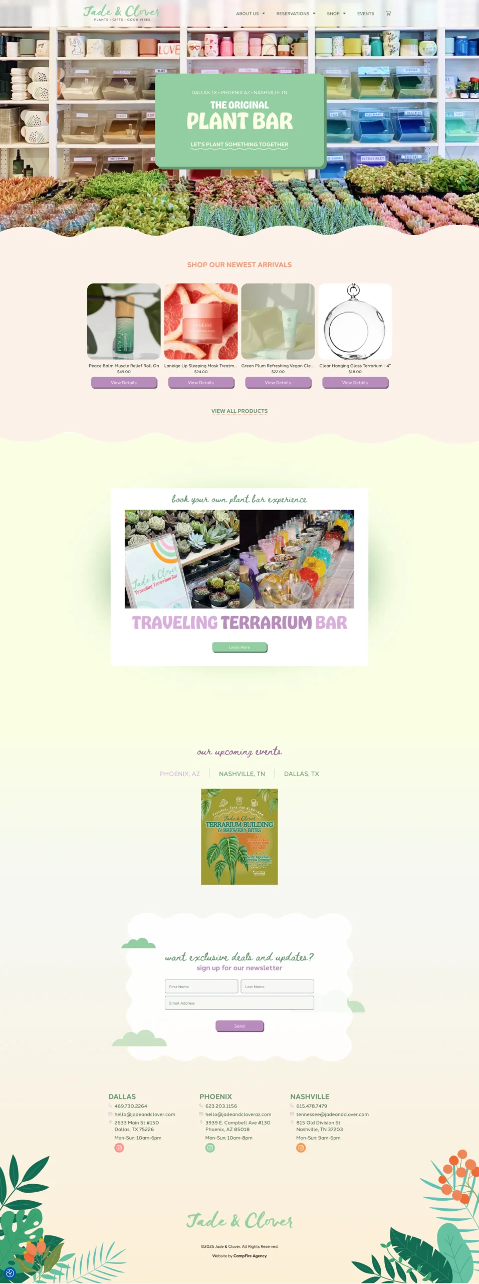 Jade & Clover Website Design and Development in Greenville, SC